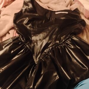 Elegant Black Satin Dress